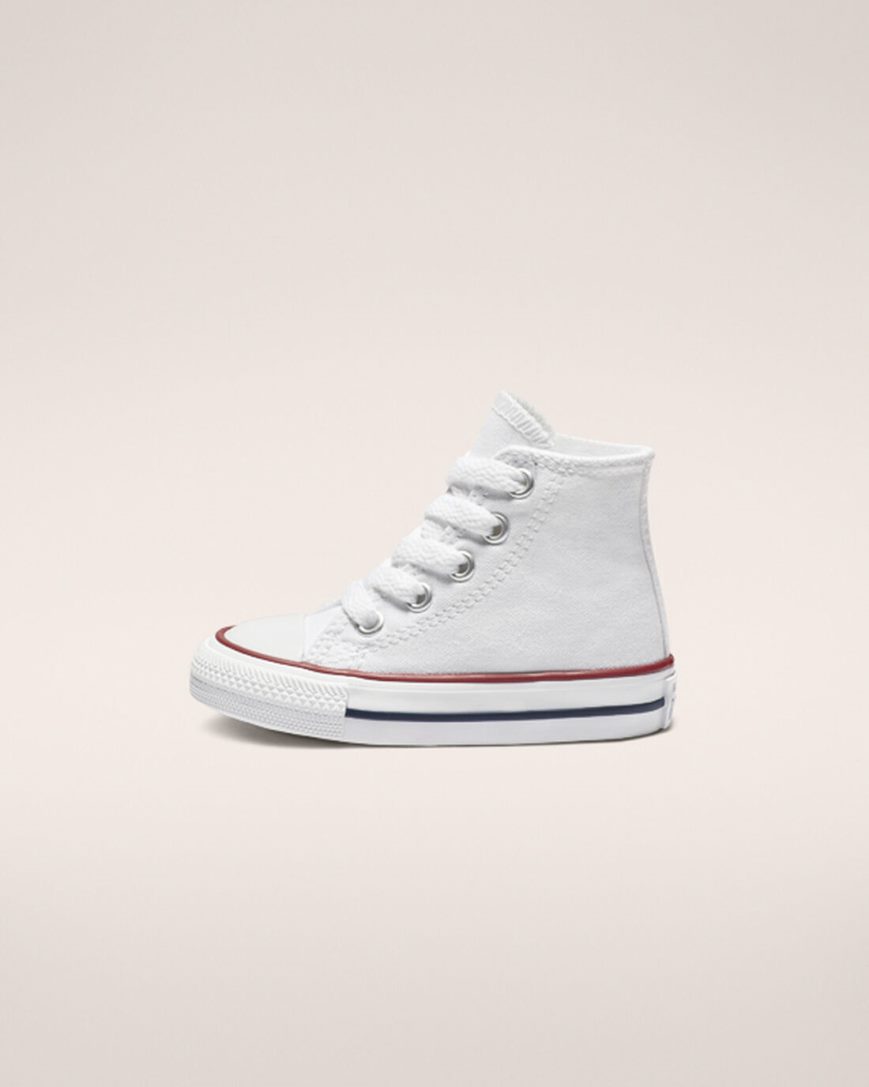 Tenisi Inalti Baieti Converse Chuck Taylor All Star Clasici Albi | RO OETAJ639